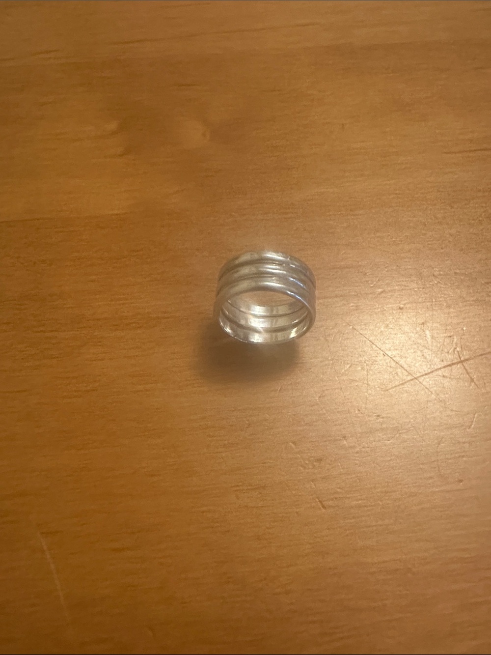 Clear Ribbed Stretch Ring - Transparent